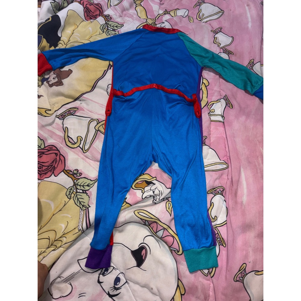 Vintage Disney 101 Dalmatians Colorblock Pajamas  One Piece 24 mth 90s era - Picture 5 of 5